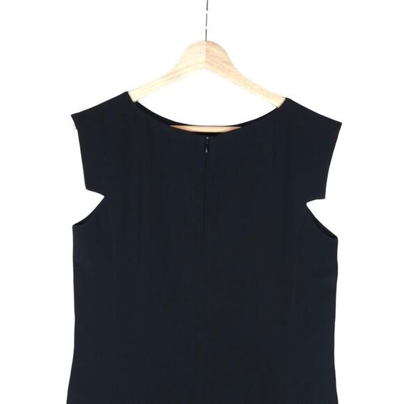 MMLaFleur Womens Black Sheath Dress Size 10 Elegant Workwear Power Classic Core - Picture 9 of 14